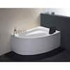 EAGO 59 In. Acrylic Left Drain Corner Apron Front Whirlpool Bathtub In ...