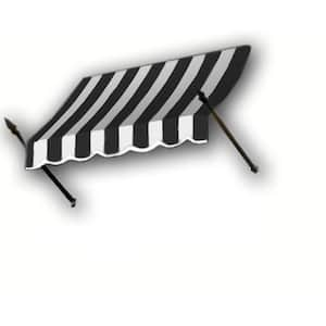 4.38 ft. Wide New Orleans Fixed Awning (56 in. H x 32 in. D) Black/White