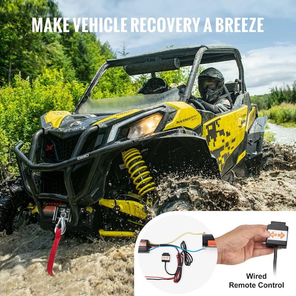 SKYSHALO Electric Winch, 3000 lbs. Line Pull Capacity, 12V DC ATV