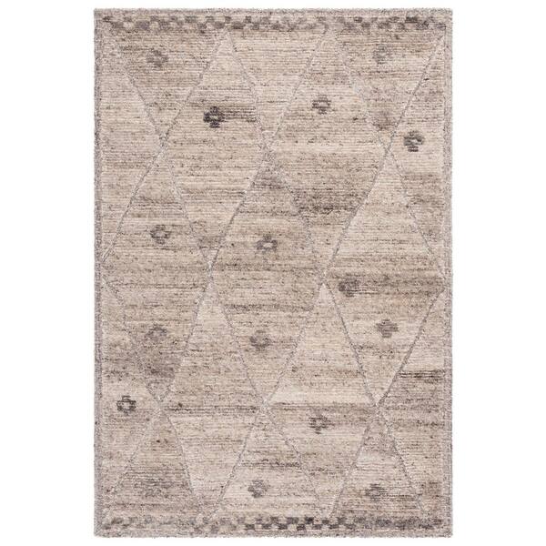 Casablanca Shag 5 ft. x 8 ft. Natural/Beige Tribal Area Rug