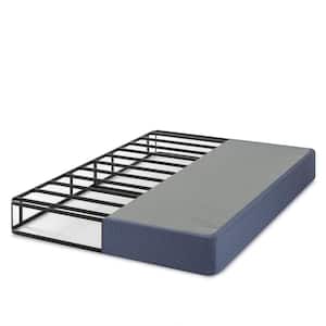 Easy Assembly Box Spring with Heavy Duty Steel, Navy, Twin