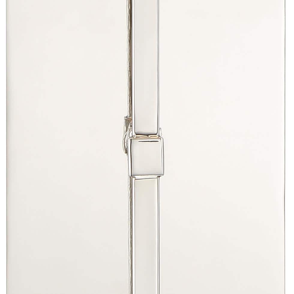 Polished Nickel 1-Light Sconce with White Silk Shade