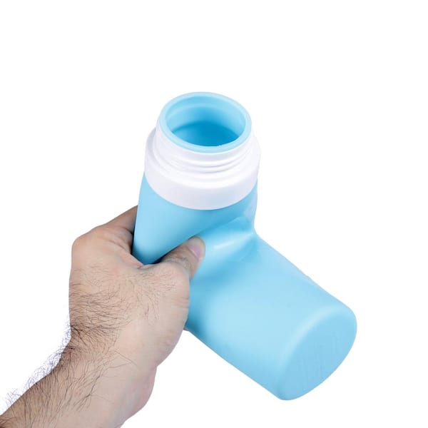 Creative Home 20 fl. oz. Blue Silicone Water Bottle 90048 - The