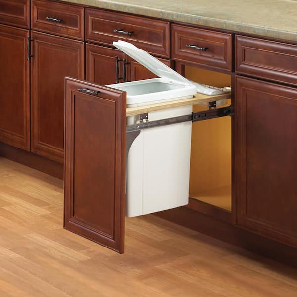 Cabinet Pull Out Top Mount Trash Can, 12 Inch Cabinet Trash Pull Out