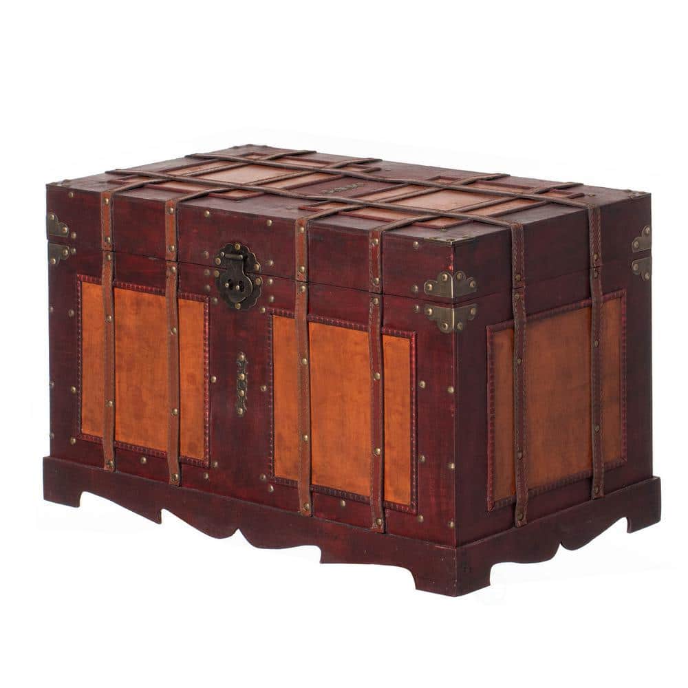 Vintiquewise Vintage Storage Chest, Decorative Storage Tote