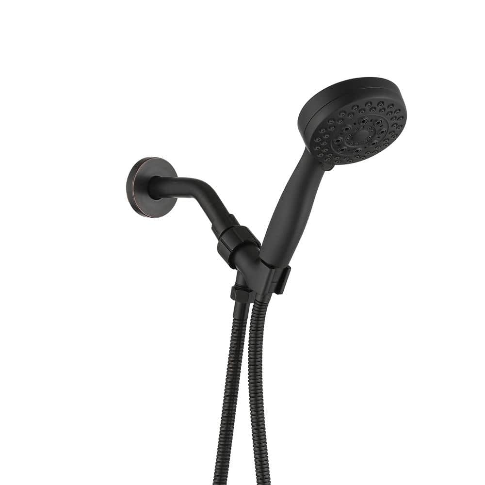 5-Spray Patterns with 2.5 GPM 3.5 in. Wall Mount Rain Fixed Shower Head in 