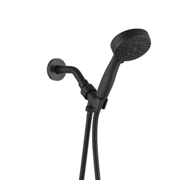 YONKI SUNSHIN INC 5-Spray Patterns with 2.5 GPM 3.5 in. Wall Mount Rain Fixed Shower Head in Oil-Rubbed Bronze