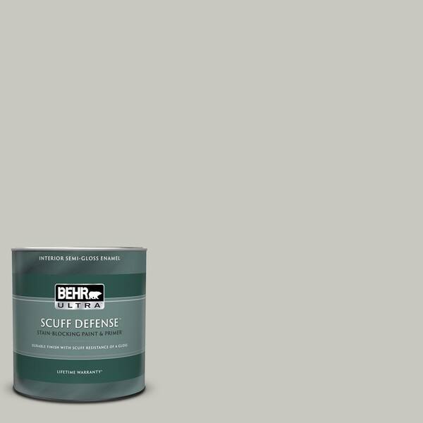 BEHR ULTRA 1 qt. #N360-2 Silver Marlin Extra Durable Semi-Gloss Enamel Interior Paint & Primer