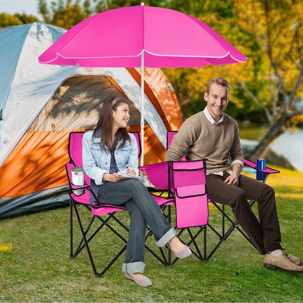 SKONYON Portable Folding Double Picnic Chair with Removable