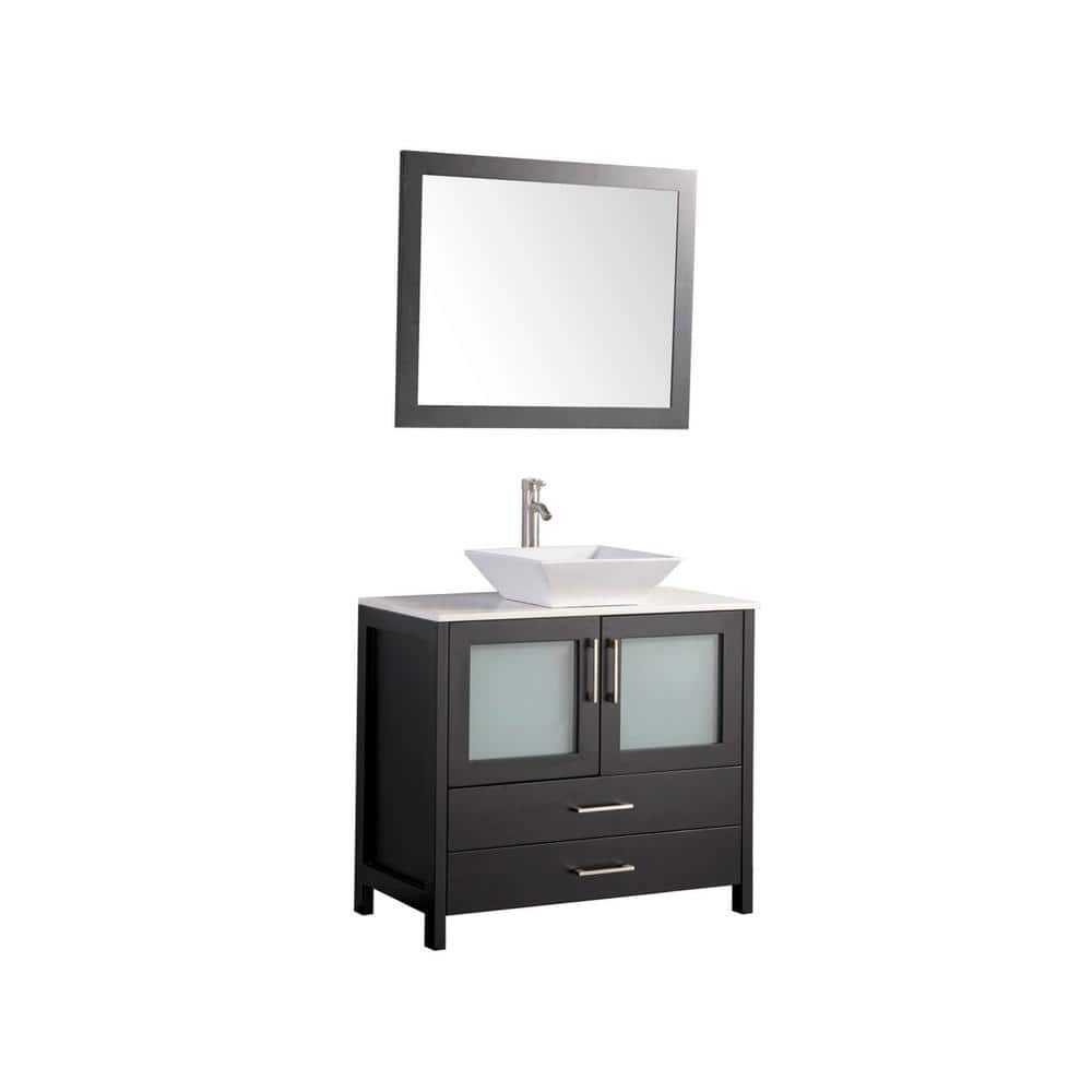 Vanity Art Ravenna 36 in. W Bathroom Vanity in Espresso with Single ...