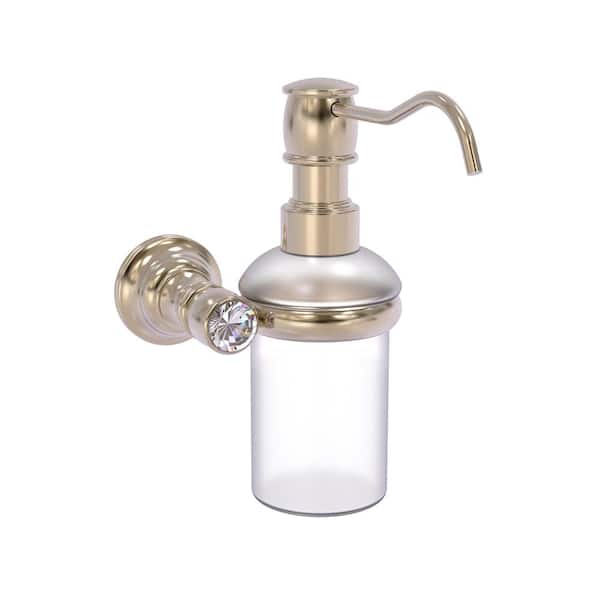 Allied Brass Carolina Crystal Wall Mounted Soap Dispenser in Antique Pewter  CC-60-PEW