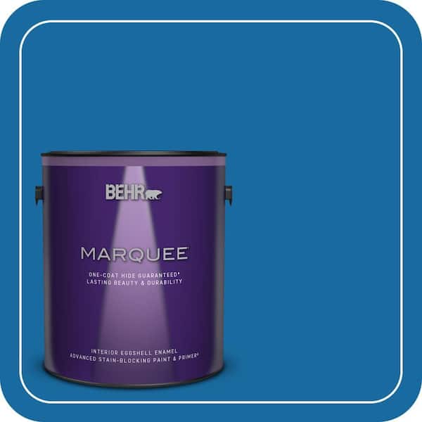 BEHR MARQUEE 1 gal. #S-G-560 Jazz Blue Eggshell Enamel Interior Paint & Primer