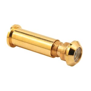 Door Viewer, 15/32 in. x 160-Degree, Solid Brass Housing, Plastic Lens, Polished Finish