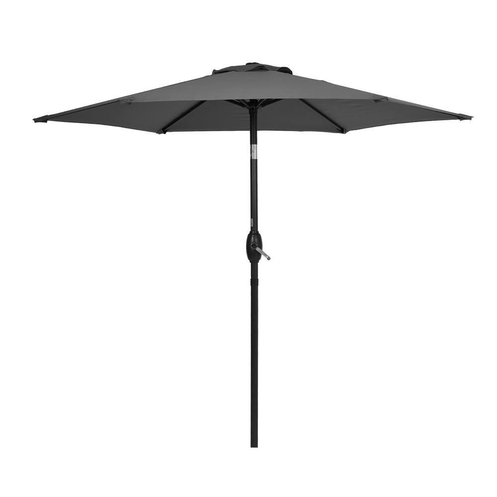 JOYESERY 7.5 ft. Patio Market Umbrellas with Crank and Tilt Button in Anthracite Gray JXX2