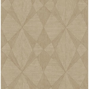 Intrinsic Light Brown TextuRed Geometric Light Brown Paper Strippable Roll (Covers 56.4 sq. ft.)
