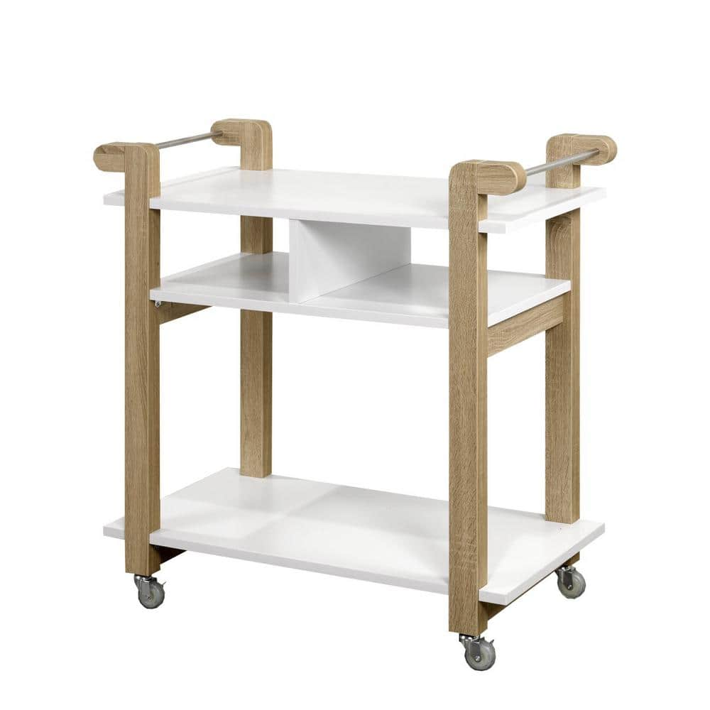 White Kitchen Cart 202729 The Home Depot   White Bar Carts 202729 64 1000 