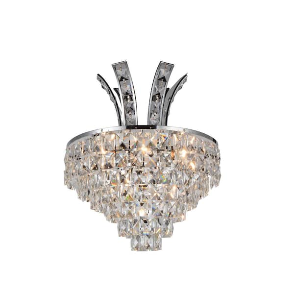 CWI Lighting Chique 3 Light Wall Sconce With Chrome Finish