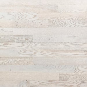 1/8 in. x 3 in. x 12 in. - 42 in. White Oak Peel and Stick Wooden Decorative Wall Paneling (20 sq. ft./Box)