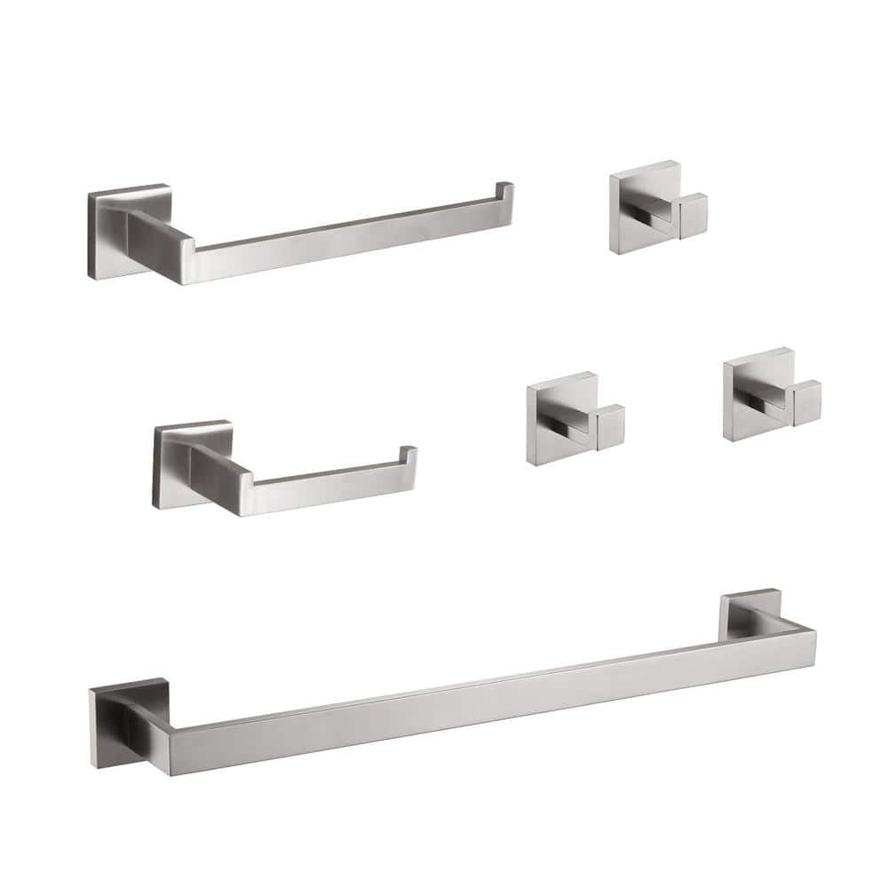 6 - Piece Bathroom Hardware Set in Brushed Nickel price history on PriceWatchPro