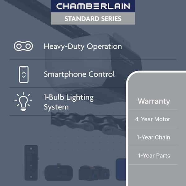 1/2 HP Smart Chain Drive Garage Door Opener