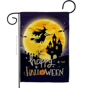 13 in. x 18.5 in. Witchy Halloween Garden Flag Double-Sided Fall Decorative Vertical Flags