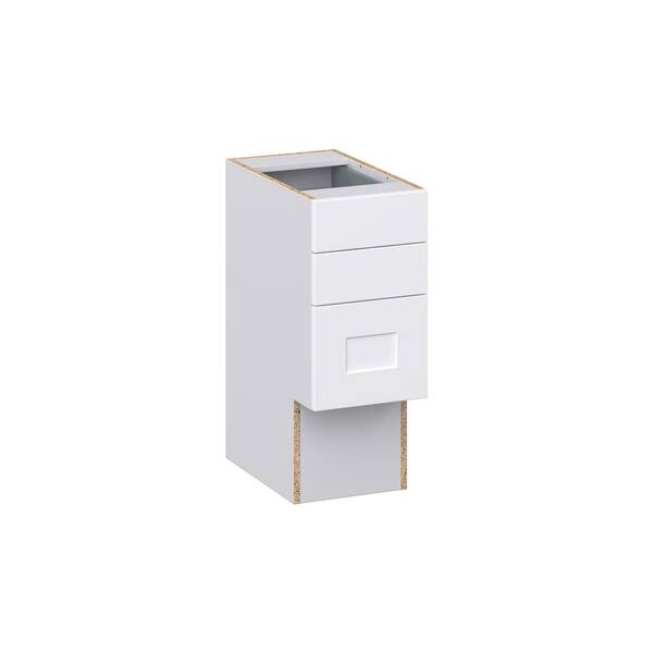 J COLLECTION Wallace Painted Warm White Shaker Assembled 12 in.W x 30 ...