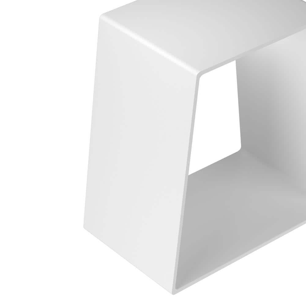 Matte White Resin Freestanding Shower Stool