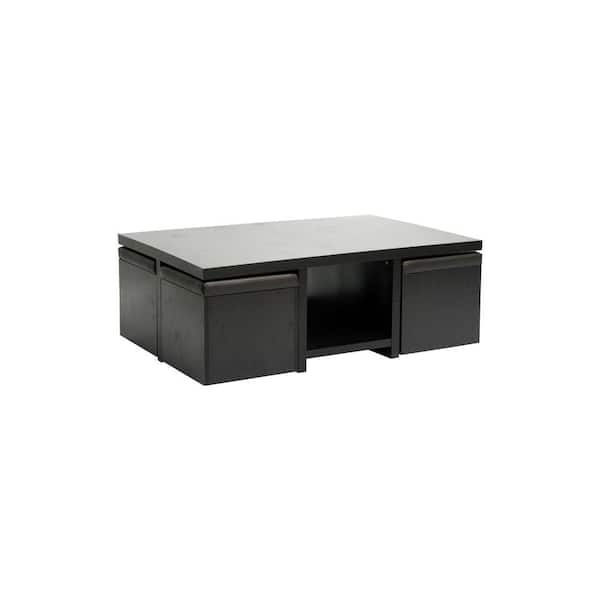 prescott modern table and stool set with hidden storage