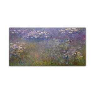 Water Lillies 2 by Monet Floater Frame Nature Wall Art Wall Art 24 in. x 47 in.