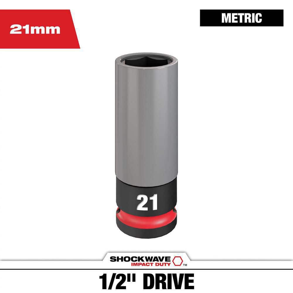 Milwaukee SHOCKWAVE 1/2 in. Drive 21 mm. Lug Nut Impact Socket (1