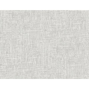 Corsica Weave Metallic Silver and Off-White Faux Paper Strippable Roll (Covers 60.75 sq. ft.)
