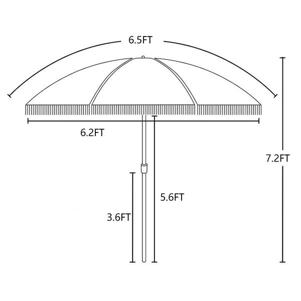 aluminum tube dimensions and thickness used for patio umbrella pole Stand Outdoor The tubing measures 2.0 (Outside Diameter) / 1.750 (Inside Diameter) with a wall thickness of 0.125 or 1/8 6.5 ft. Aluminum Patio Umbrella
