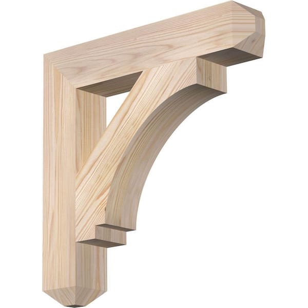 Ekena Millwork 3.5 in. x 20 in. x 20 in. Douglas Fir Imperial Craftsman Smooth Bracket