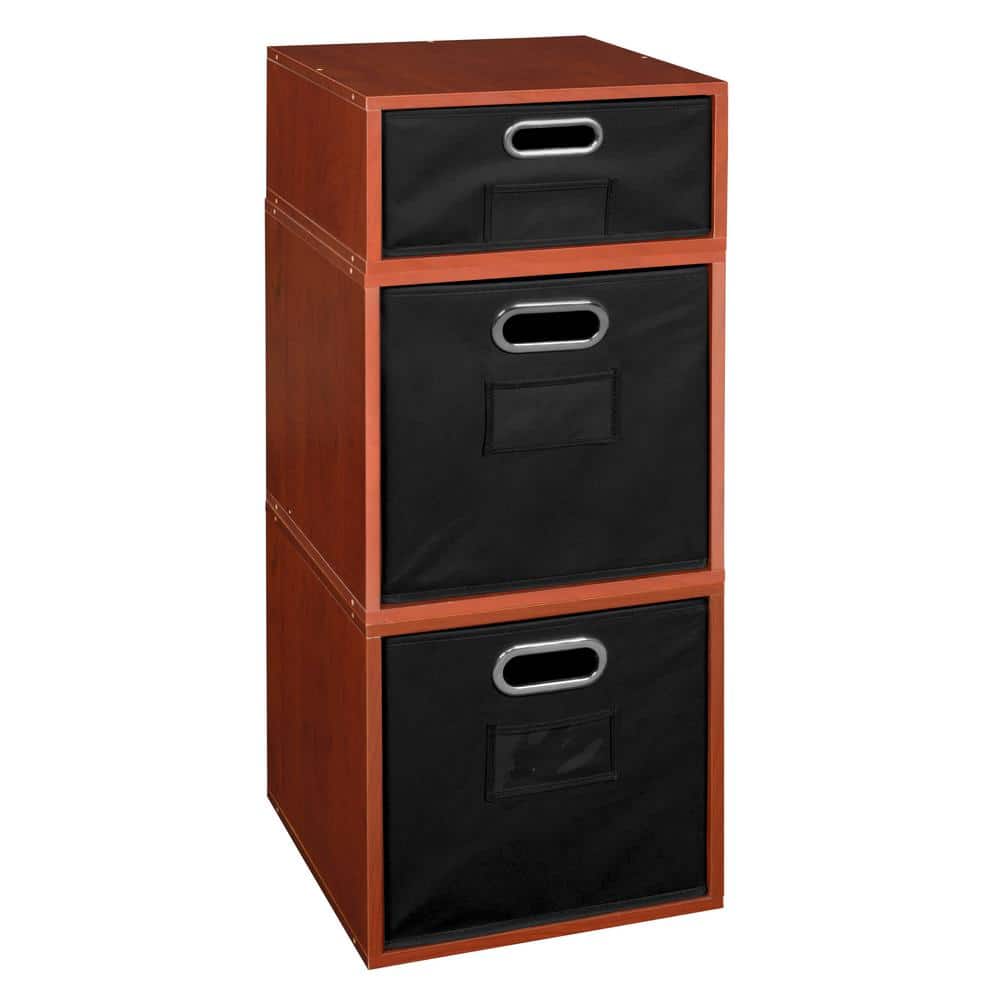 32.5 in. H x 13 in. W x 13 in. D Wood 3- Cube Organizer