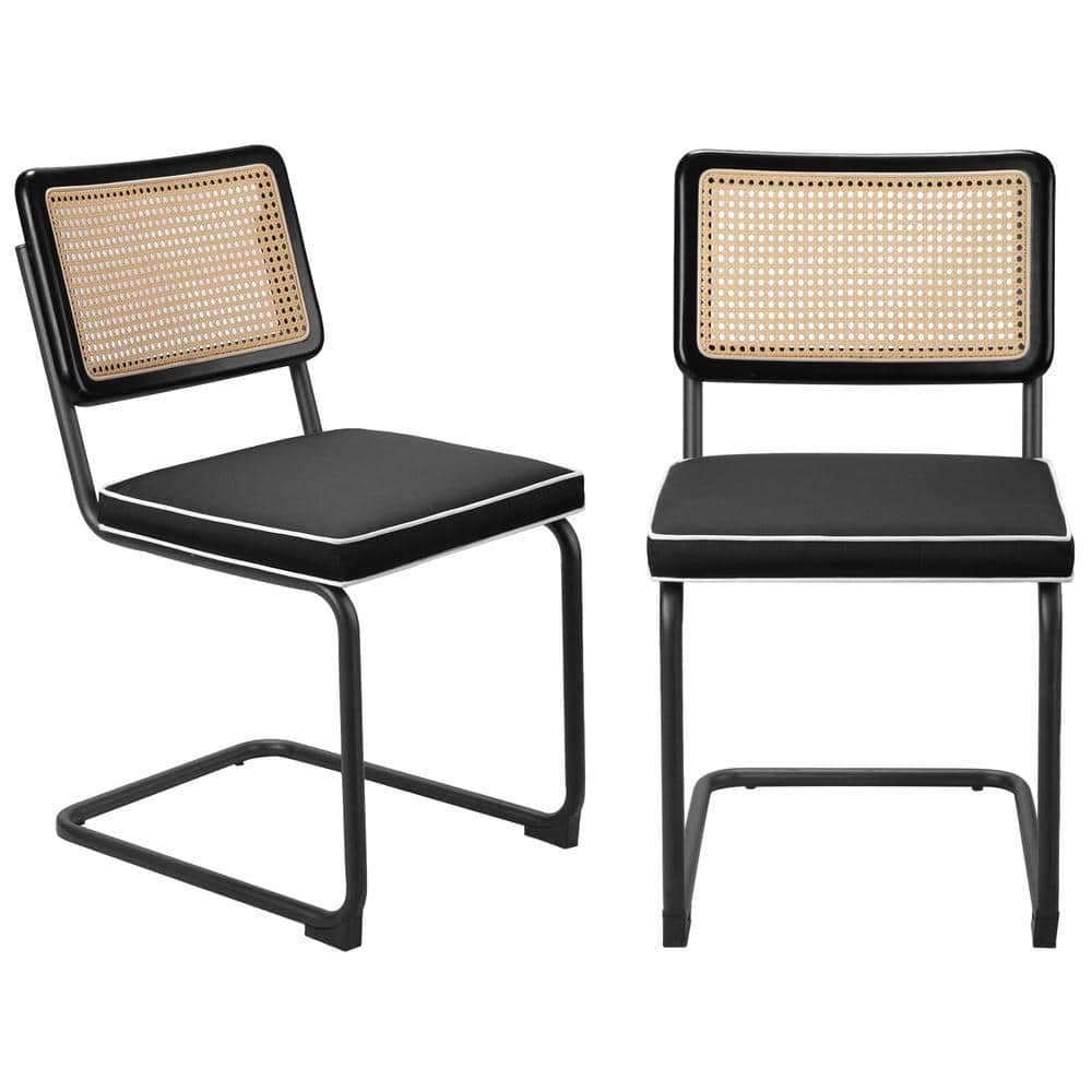 2-Piece Black Metal Outdoor Lounge Chairs with Black Cushions for Deck, Balcony, Patio, Outside, Lawn and Garden price history on PriceWatchPro