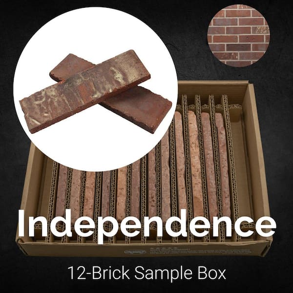 Old Mill Brick Sample Box Independence Thin Brick 7.625 in. x 2.25 in. x 0.5 in.