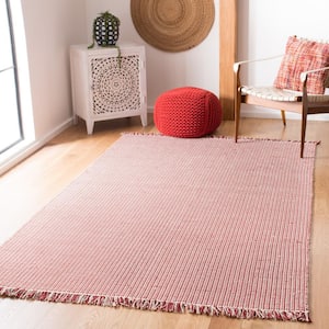 Montauk Ivory/Red 10 ft. x 14 ft. Striped Area Rug