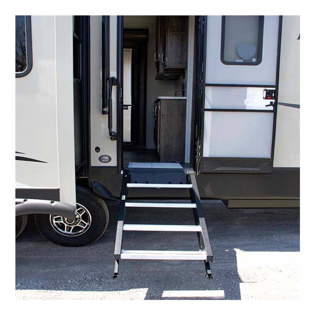 RV Step Stabilizer Adjustable Stair Brace Stand Travel Trailer Jack