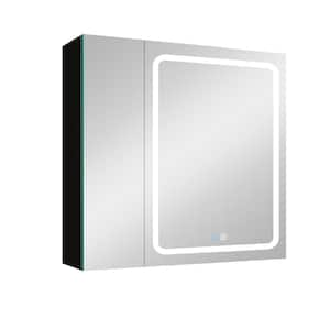 30 in. W x 30 in. H Rectangular Aluminum Medicine Cabinet with Mirror