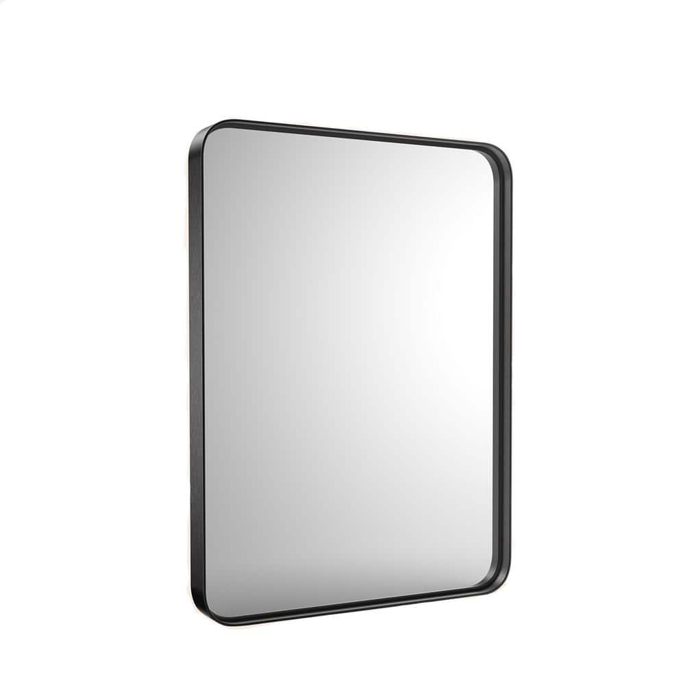 Modern 40 in. W x 30 in. H Rectangle Black Framed Bathroom Vanity Mirror Wa