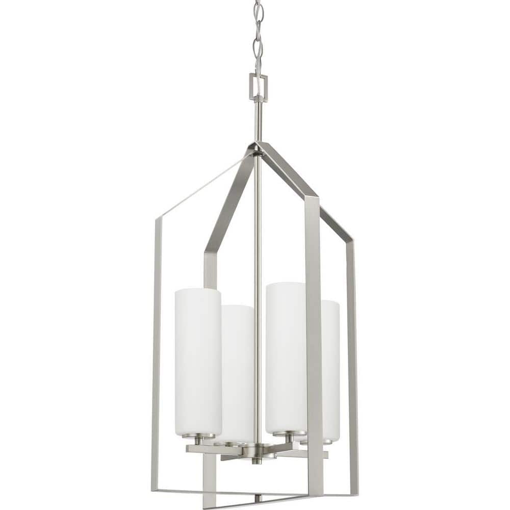 Elara Frosted White Glass Cylindrical Chandelier Shade