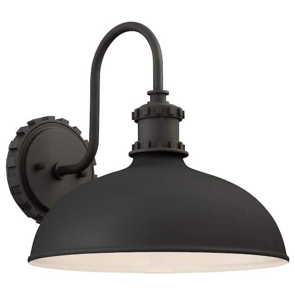 the great outdoors by Minka Lavery Escudilla Collection 1-Light Black Outdoor Wall Lantern Sconce
