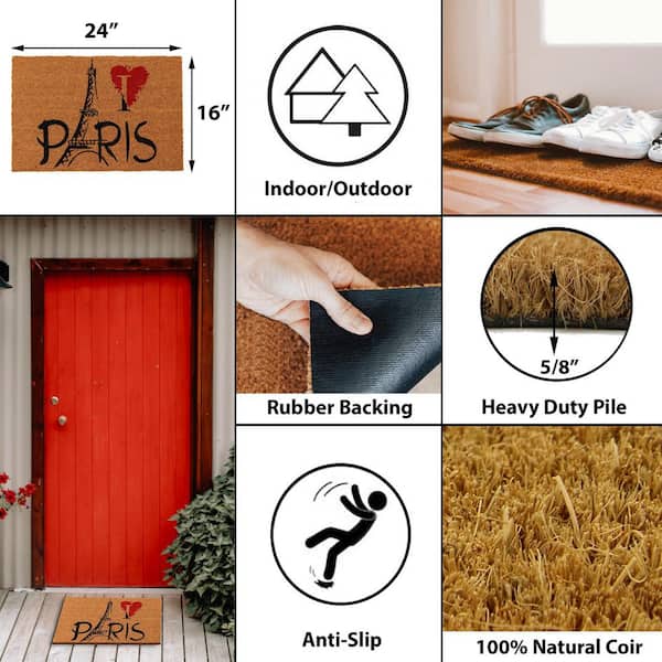 Indoor Super Absorbs Doormat PVC Backing Non Slip Door Mat for Small Front  Door Inside Floor