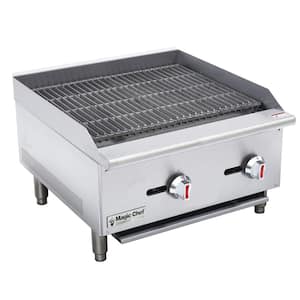 24 in. Commercial Countertop Radiant Charbroiler in Stainless Steel