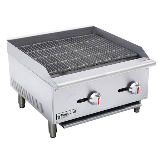 Magic Chef 24 in. Commercial Countertop Radiant Charbroiler in Stainless Steel