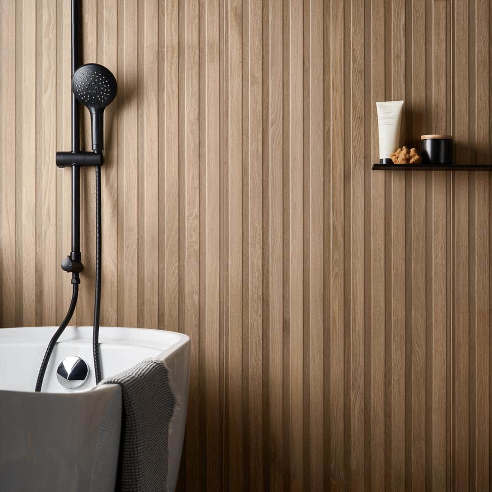 Brookline Ribbon Tan Brown Matte Porcelain Large Format Tile