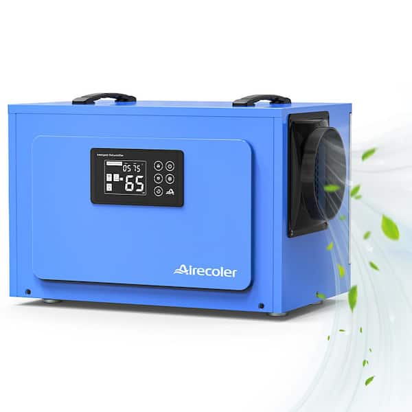 125 pt. 6,000 sq. ft. Commercial Dehumidifier for Crawlspace Basement Bucketless with Auto Defrost in Blue