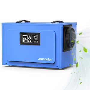 125 pt. 6,000 sq. ft. Commercial Dehumidifier for Crawlspace Basement Bucketless with Auto Defrost in Blue