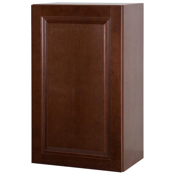 Hampton Bay Hampton Assembled 18x30x12 in. Wall Flex Kitchen Cabinet with Shelves and Dividers in Cognac Red