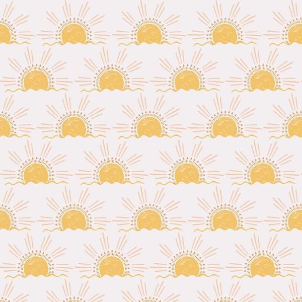 Tempaper Suns Yellow Removable Peel and Stick Vinyl Wallpaper Sample